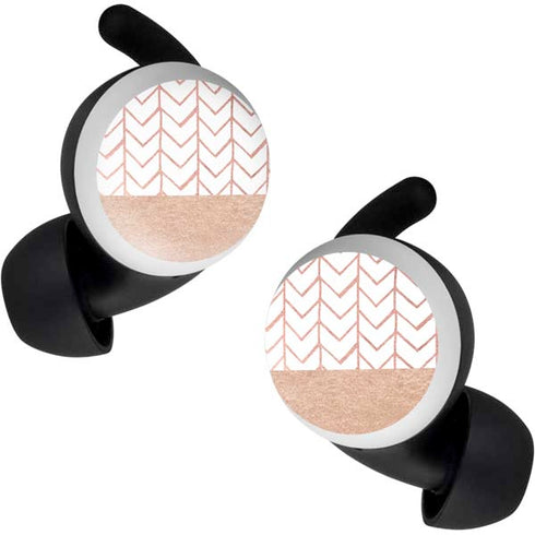 Rose Gold Herringbone Google Pixel Buds Skin